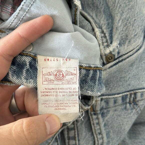 Vtg Carhartt Denim Jeans Mens MEASURES APPROX  32X28.5 Made USA Gorp Work - Picture 15 of 16